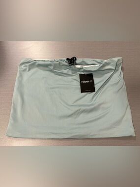 Forever 21 Strapless Tube Top Light Blue Women’s XL NWT Cropped